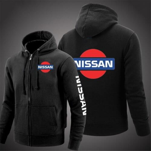 NISSAN Logo Streetwear Male Hip Hop Fashion Hoodie 2021 Spring Autumn Zipper Hooded Harajuku Casual Men College style Hoodies