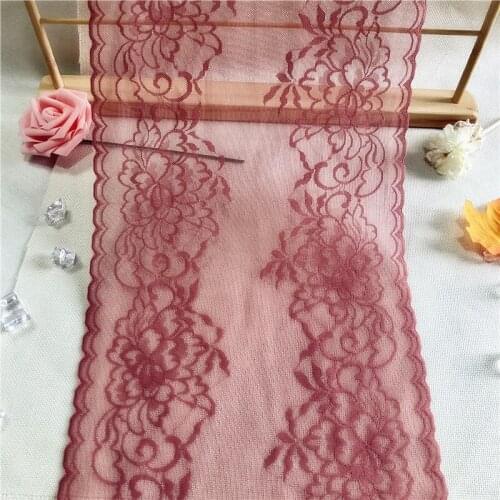 NO1183 Stretch Elastic Custom Dubai Swiss Net Lace Trimming for Bra Lingerie 23cm