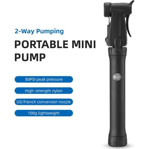 New Mini Bicycle Pump Portable MTB Road Bike Pump Cycling Inflator Two-way Valve Hose Pumps Bring support Bicycle Accessories