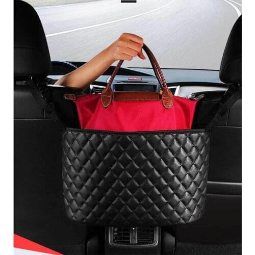 Car storage large capacity Elastic Car Mesh Net Bag Between Car Organizer Back Storage Bag Luggage Holder Pocket for Car Styling