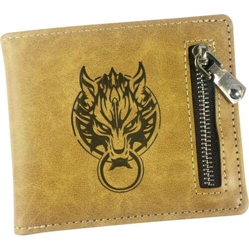 Game Final Fantasy Casual PU Wallet Mens Leather New Zipper Poucht Note Compartment Photo Credit Coin Holder Purses