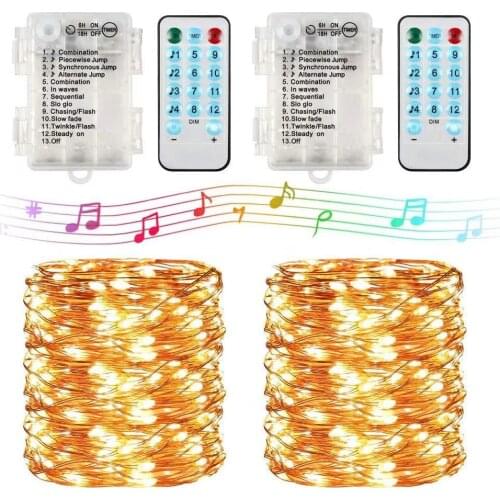 USB Sound Activated LED Music String Light Christmas Decorations for Home Party LED String Lights Christmas Tree Lights Navidad