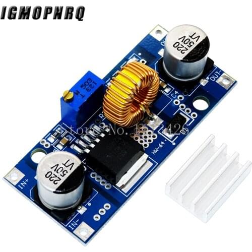 5A XL4015 DC-DC 4-38V to 1.25-36V 24V 12V 9V 5V Step Down Adjustable Power Supply Module LED Lithium Charger With Heat Sink
