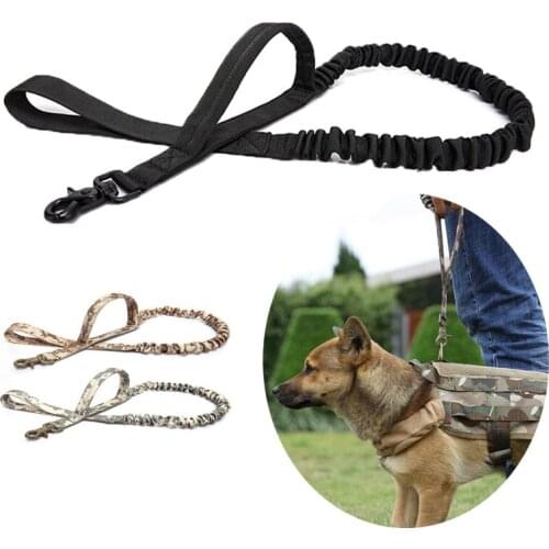 Tactical Military 1000D Nylon US Army Police Dog Training Leash Elastic pet Quick Release Tactical collars Duty Perro Lead Gear