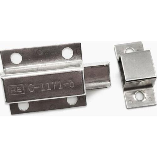Stainless steel square small latch embedded in the door buckle C-1171-5 miniature pull door lock for left and right universal