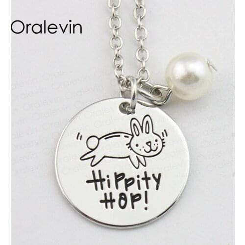 HIP PITY HOP Inspirational Hand Stamped Engraved Accessories custom Pendant Necklace for women Gift Jewelry,10Pcs/Lot, #LN766