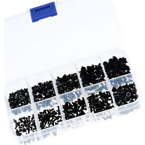 250PCS-500PCS/Box M2 M2.5 M3 KM Screw Flat Head Phillips Screws Laptop Notebook Screws Set Kit For Computer Small Screw