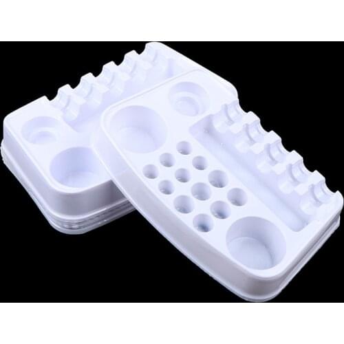 10pcs/box Disposable Tattoo Ink Tray White Plastic Pigment Tray Color Palette Holder Adhesive ink Tray Holders Tattoo Ink Palet