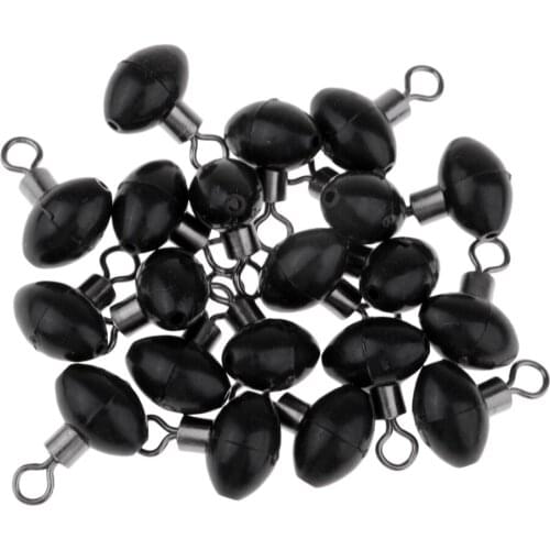 20 Pieces Plastic Olive Shape Bead Fishing Rolling Swivel Rapid High Quality Durable Metal Hook Connector