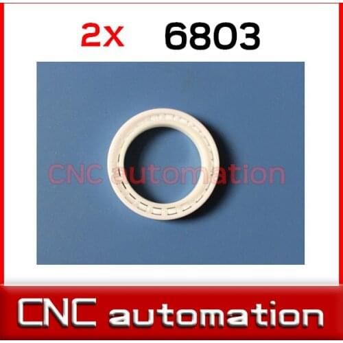 2pcs full Zirconia ZrO2 6803 ceramic Radial shaft Ball Bearings 17*26*5mm