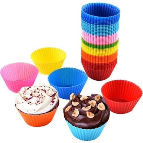 8/12/20Pcs Silicone cake cup liner diy baking cup mold muffin round cake cup egg tart mold baking pastry gadget kitchen tool