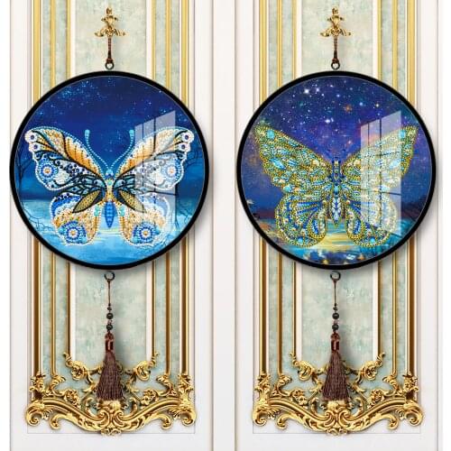 5D DIY Diamond Painting Tassels Pendant Special Shape Drills Butterfly Painting Wall Decoration Diamond Embroidery Cross Stitch