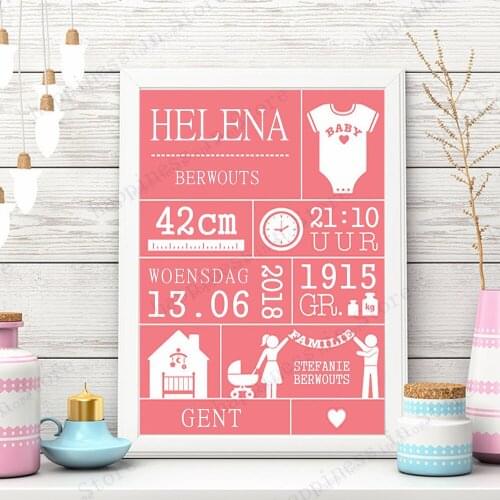 Diamond painting custom baby birth date photo full diamond full circle/square mosaic record baby birth mosaic children home deco