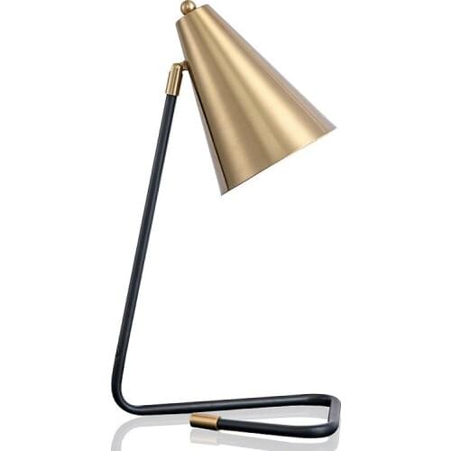 American simple personality design iron table lamp new living room study bedroom bedside lights decorative table lamp