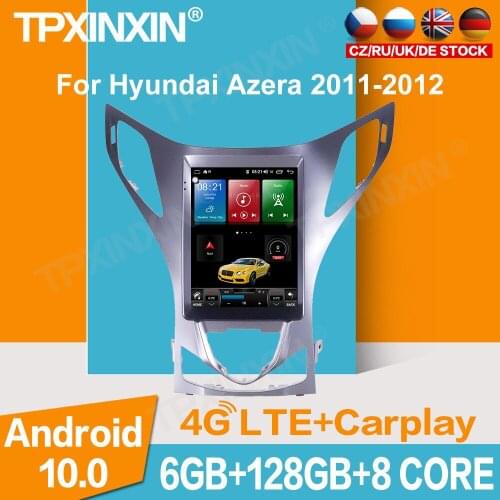 For Hyundai Azera 2011+ Android 6+128G Car GPS Navigation Head unit Multimedia player Auto Radio Tape Recorder Touch screen