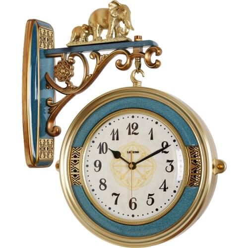 Simple Creative Wall Clock Nordic Gift Living Room Flip Classic Double Sided Wall Clock Modern Reloj De Pared Home Decor DF50WC