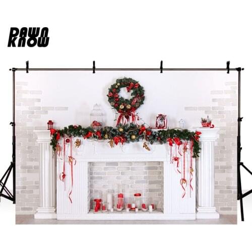 DAWNKNOW Merry Christmas Wreath Fond Photo Background Fotografia Photography Backdrop Photocall Children Photo Studio G942