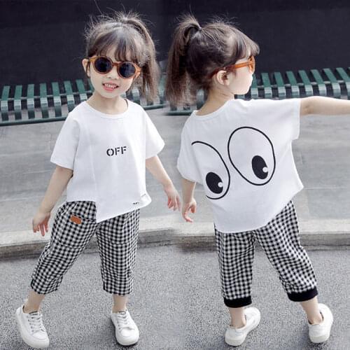 Childrens Clothing 2021 Summer Toddler Girls Clothes T-shirt +pant 2pcs Suit Kids Set Casual Tracksuit For Girls Sets 1-6 Years