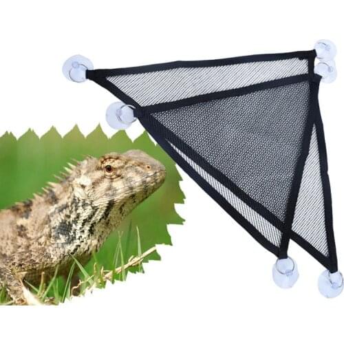 2pcs Lizard Hammock Mesh Breathable Sleeping Bed Playing Swing Reptile Snake Lizard Bed Climb Toys with Durable Suction Cup