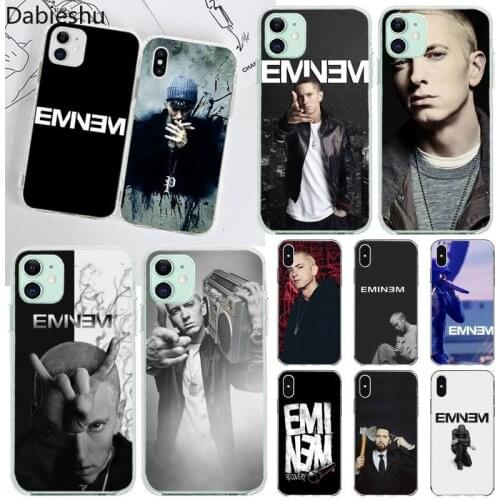 Hip Hop Rapper Eminem rap Painted Phone Case for iphone 12 pro max 11 pro XS MAX 8 7 6 6S Plus X 5S SE 2020 XR cover