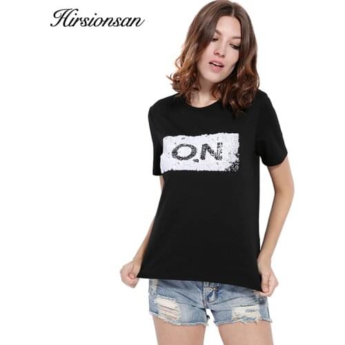 Женские футболки с пайетками Hirsionsan China At AliExpress
