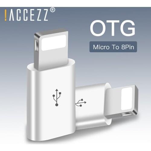 !ACCEZZ Micro USB Cable To Lighting Adapter OTG Converter For iphone 5 6 7 X 8 5c Plus XS MAX XR Charging Transmission Connector