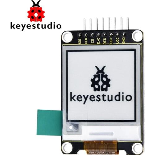 Keyestudio 1.54 Inch E-Ink Display LCD Screen Module 200*200 for Arduino(black and white)