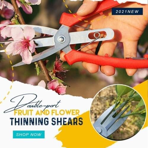 Lonbor® Double-port Fruit And Flower Thinning Shears Double-edged Fruit Picking Scissors Bonsai Flower Cultivating Solid Snip Ga