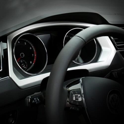 ABS Matte For Tiguan mk2 2017 Sticker Car Console Steering Wheel Dashboard Frame Cover Trim accessories car styling 1pcs