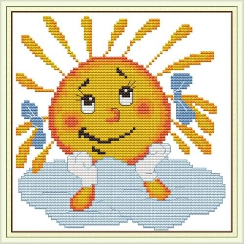 Everlasting love Sun Chinese cross stitch kits Ecological cotton clear stampted printed 11CT 14CT DIY gift Christmas decorations
