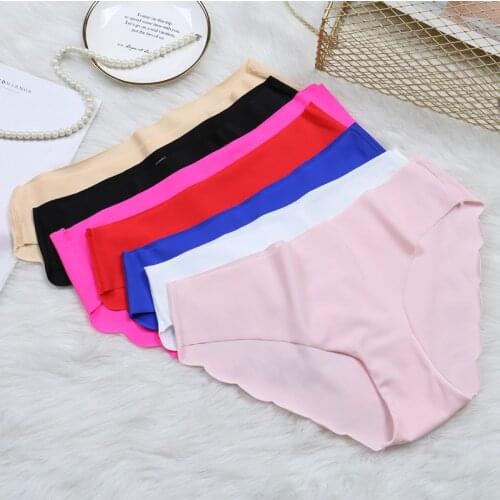 High Quality Womens Seamless Panties Solid Panties Underwear Womens Sexy Low-Rise Ruffles Briefs for Girls Bikini Lingerie