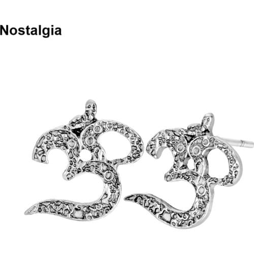 Nostalgia Om Yoga Accessories Women Earrings Indian Jewelry Ethnic Spiritual Ohm Meditation Bijoux