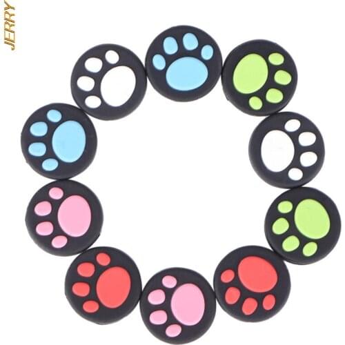 New 2 Pcs PC Cat Paw Rubber Silicone Gamepad Joystick Joystick Thumb Grip Cap Xbox One / 360 PS3 PS4