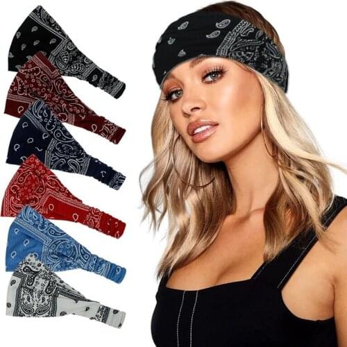 2020 New Bohemian Fabric Headband Women Hair Accessories Elastic Pattern Hairband Hair Bands for Women Head Wrap