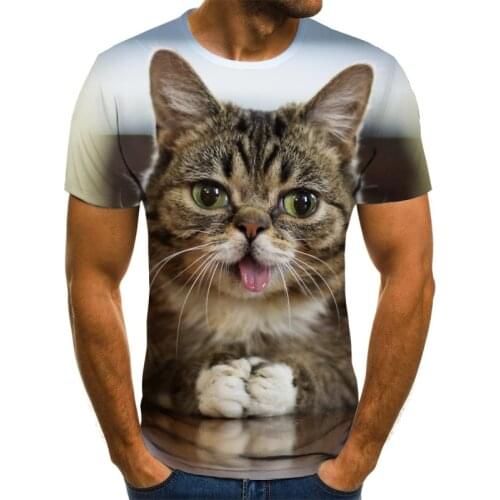 2020 New Cool T-shirt Men/Women 3d T shirt Print two cat Short Sleeve Summer Tops Tees funny T shirt Male XXS-6XL