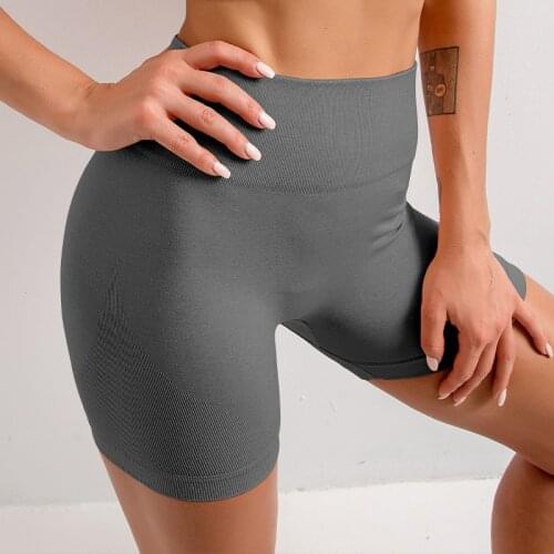 2021 New European and American Tight-Fitting Seamless Woven Sports Shorts Womens Abdomen and Hips Yoga Wear Hot Pants