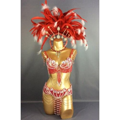 Free shipping HOT SALEING parade 2015 Sexy Samba Rio Carnival Costume Feather Headdress #C2152
