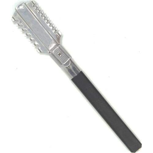 Stainless Steel Edge Shaving Razor Rubber Handle Removable Professional Barber Cutting Hair Straight Razors T-090 Shaving Knife