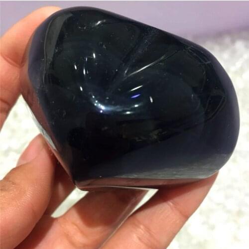 Drop shipping 100% nice Natural rainbow obsidian Crystal polished heart meditation reiki healing chakra crystal heart wholesale
