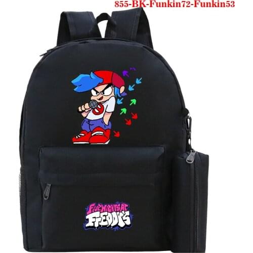 New Sac Enfant Men Laptop Backpack Friday Night Funkin Print Women Canvas Backpack Travel Bags Men High Quality Rucksack Teenage