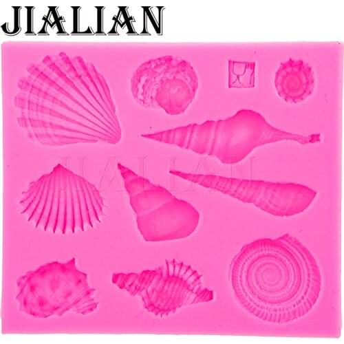 3D Marine life shell conch DIY silicone baking tools kitchen accessories decorations for cakes Fondant mould T0542