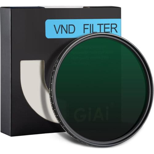 GiAi ND2-ND400 Variable Neutral Density Camera Lens ND Filters 82mm 77mm 72mm 67mm 62mm 58mm 55mm 52mm 49mm 46mm 43mm 40.5mm