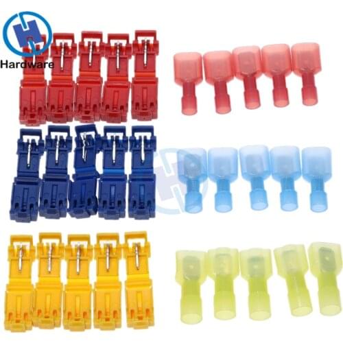30PCS(15set) Wire Cable Connectors Terminals Crimp Scotch Lock Quick Splice Electrical Car Audio 22-10AWG 0.5mm-6mm Kit Tool Set