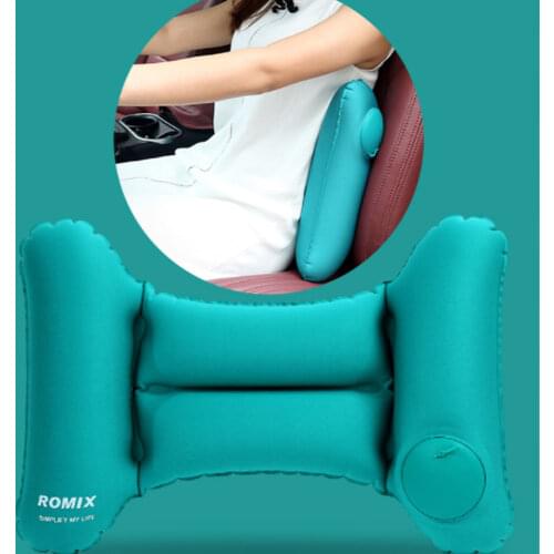 Convenient Ultralight Inflatable Waist Air Pillow Sleep Cushion Travel Bedroom Hiking Beach Car Plane Head Rest Support