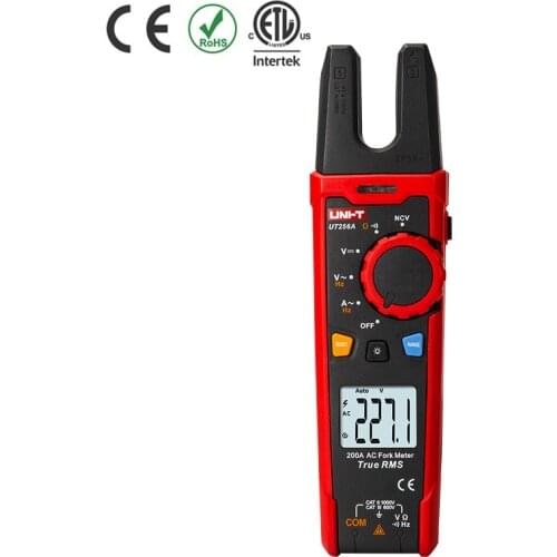 UNI-T UT256A UT256B Ture RMS Digital Clamp Fork Meter Multimeter AC/DC Voltage Current Resistance Capacitance NCV Test Backlight