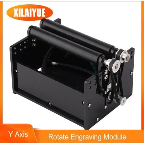 Rotate Engraving Module Laser Engraver Machine Y Axis DIY Kit with Stepper Motor Wire for Column Cylinder Engraver