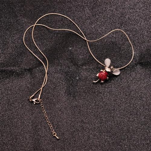 High-grade sweater chain exquisite cute little mouse necklace jewelry high quality exquisite mouse Elegant pendant necklace