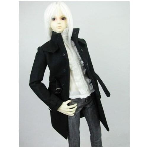 [wamami] 500# Black Tweed Coat MSD DZ DOD 1/4 BJD Dollfie Clothes Accessories Free Shipping