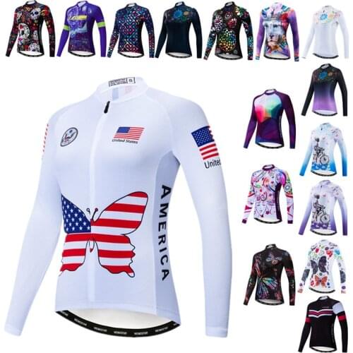 Weimostar 2021 Cycling Jersey Womens Long Sleeve Bike Jersey Tops Autumn Mountain Bicycle Clothing Spring Cycling Clothes Jacket