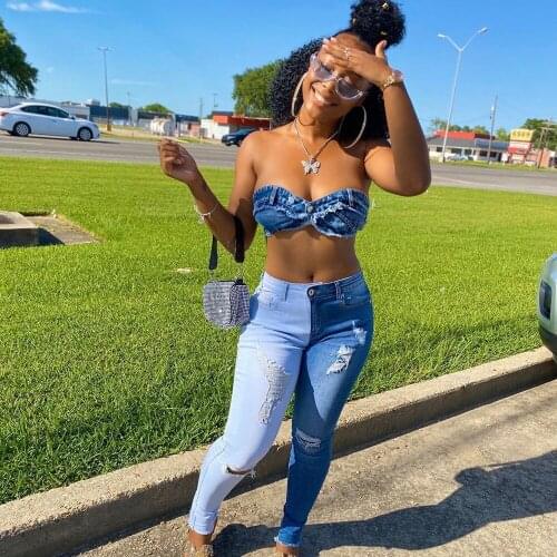 Blue Color Women Jeans Motor Biker Denim Long Pants Streetwear Skinny Pencil Double Color Trend Fashion Trousers Fall Clothes